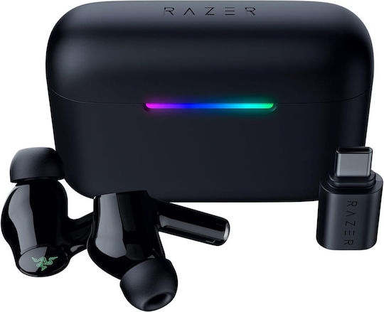 Razer Hammerhead V3 HyperSpeed In-ear Bluetooth Handsfree Ακουστικά με Αντοχή στον Ιδρώτα και Θήκη Φόρτισης Μαύρα