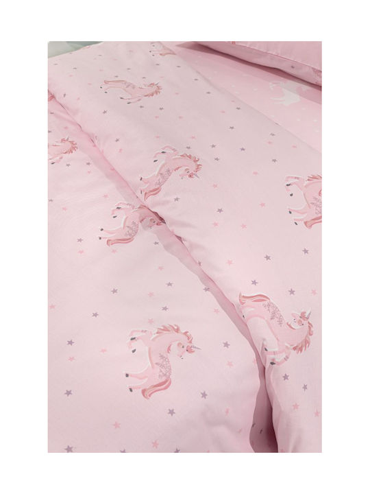 Saint Clair Pinto Pinky 165x250cm 3 Stück Kinderbettlaken Mit Gummizug Baumwolle