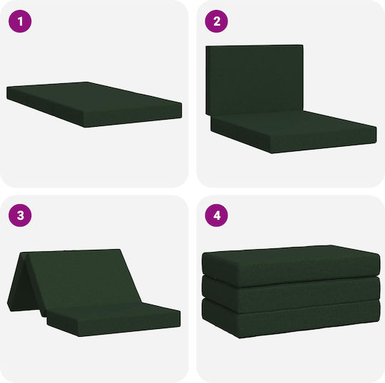 Canapea Cu Două Locuri Pat Verde Închis 80x67x45cm