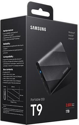 Samsung T9 USB 3.2 External 2.5" SSD 1TB Black