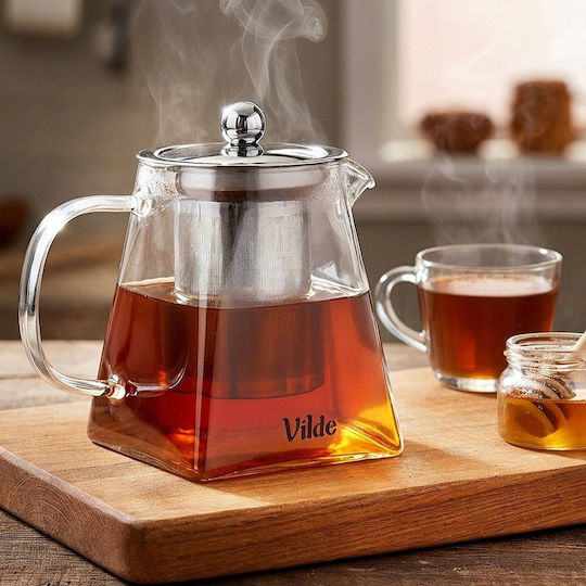 Vilde Τσαγιέρα με Φίλτρο Γυάλινη 490ml