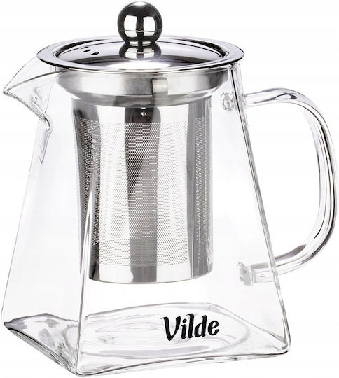 Vilde Ceainic cu Filtru din Sticlă Transparentă 490ml