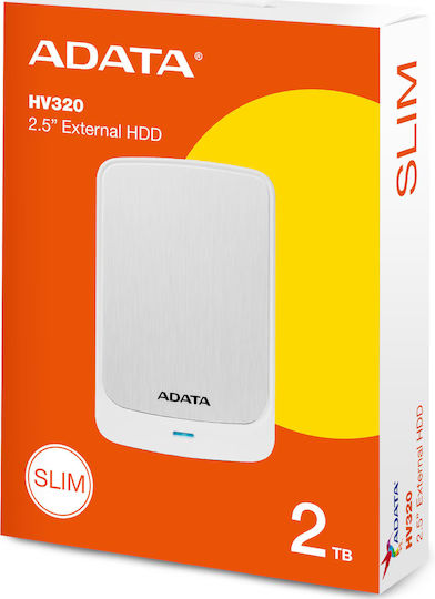 Adata HV320 USB 3.1 Externe HDD 2TB 2.5" Weiß