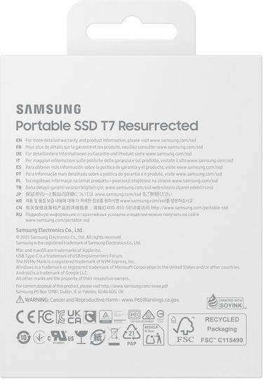 Samsung T7 Resurrected USB 3.2 External SSD 1TB 2.5" White