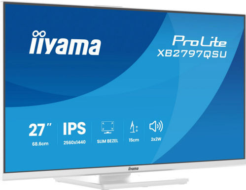 Iiyama Prolite XB2797QSU-W1 IPS Monitor 27" QHD 2560x1440 White