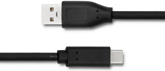 Qoltec Cablu USB 3.1 USB-C Masculin - USB-A Negru 0.25m 50496
