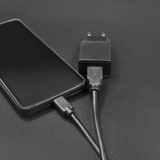 Qoltec Редовна USB 3.0 Кабел USB-C мъжки - USB-A мъжки Черен 1.2м (50491)