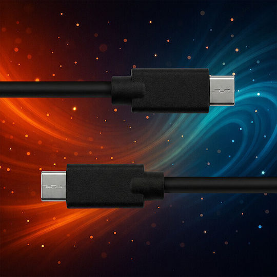 Qoltec USB 2.0 Cablu USB-C bărbătesc - USB-C de sex masculin Negru 2m (52345)