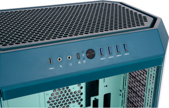 Thermaltake The Tower 600 Gaming Midi Tower Кутия За Компютър Със Страничен Прозорец Transformative Teal