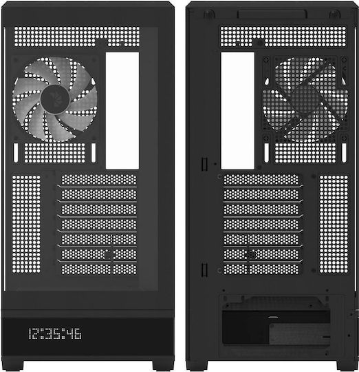 Aerocool P500B-Digi Gaming Middle Tower Carcasă Calculator cu Iluminare ARGB Negru