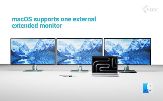 i-tec USB-C Docking Station with HDMI/DisplayPort 4K PD Ethernet and 3 Monitor Connection Silver (C31NANOTRIDOCKPD)
