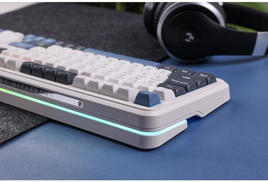 MCHOSE K99 Wireless Gaming Mechanical Keyboard with KTT Hyacinth switches and RGB lighting (English US) White