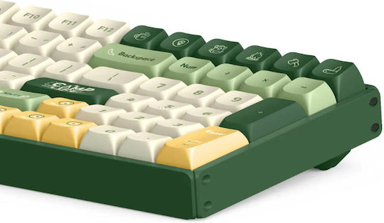 iQunix F97 Ασύρματο Gaming Μηχανικό Πληκτρολόγιο με Cherry MX Red διακόπτες και RGB φωτισμό (Αγγλικό US) Camping