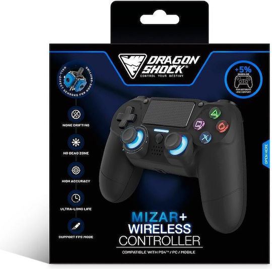 Dragonshock Mizar+ Wireless Gamepad for Android / PC / PS4 / PS5 Black