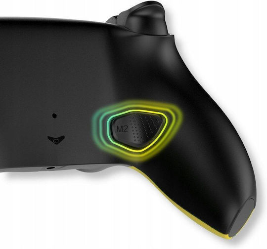 Yaxo Hornet Fury Elite Kabellos & Verkabelt Gamepad für Android / PC / PS3 / PS4 / iOS Solar Yellow