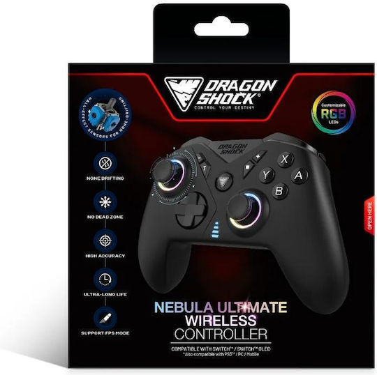Dragonshock Nebula Wireless Gamepad for Switch Ultimate Black