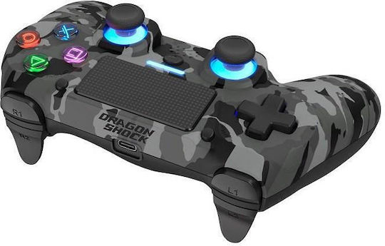 Dragonshock Mizar+ Ασύρματο Gamepad για PS4 Grey Camo