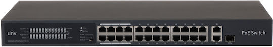 Uniview NSW2020-24T1GT1GC-POE-IN Unmanaged PoE+ Switch με 24 Θύρες Gigabit (1Gbps) Ethernet και 1 SFP Θύρα