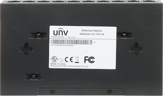 Uniview NSW2020-10T-POE-IN Unmanaged L2 PoE+ Switch with 10 Ethernet Ports