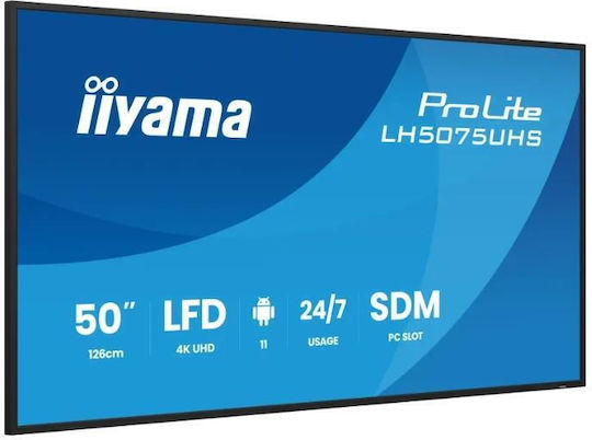 Iiyama LH5075UHS-B2AG Afișaj Public LCD VA 4K UHD 50"