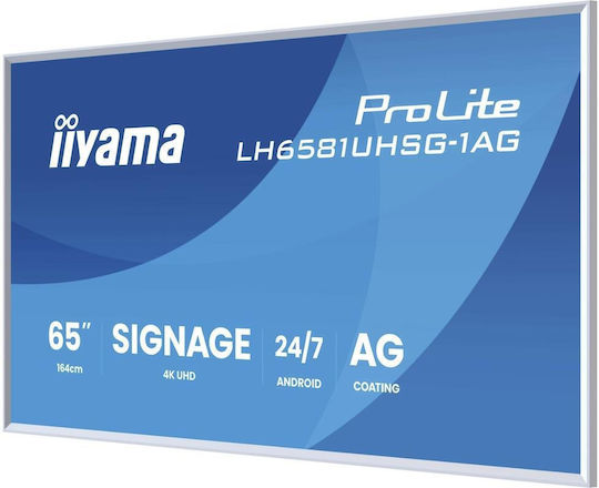 Iiyama LH6581UHSG-1AG Digitale Anzeigetafel LED VA 4K UHD 64,5 Zoll