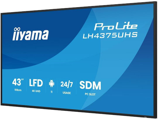 Iiyama LH4375UHS-B2AG Public Display 42.5" LED 4K UHD