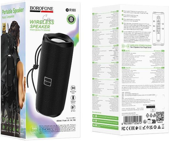 Borofone BR100 Ηχείο Bluetooth 5W με Διάρκεια Μπαταρίας έως 2 ώρες Μαύρο