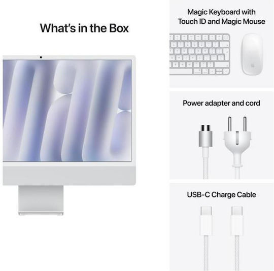 Apple IMac 24" 2024 (M4-10-Core/32GB/512GB SSD/10-Core GPU/macOS) Silver Romanian