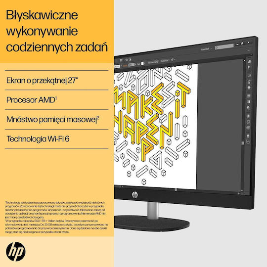 HP 27-cr0001nv 27" (Ryzen 7-7730U/16GB/512GB SSD/FHD/W11 Home)