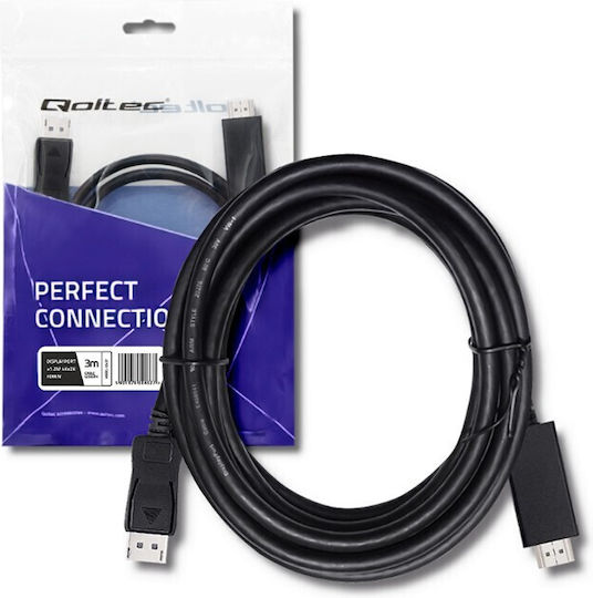 Qoltec Кабел HDMI Мъжки - HDMI Мъжки 3м Черен