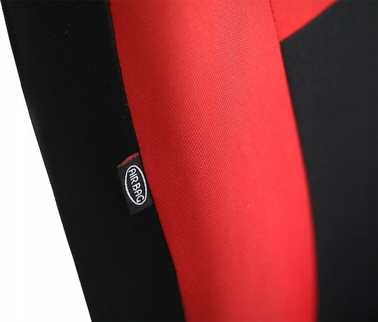 Car Seat Covers 5 Seats Drive Premium Fabric Red Black