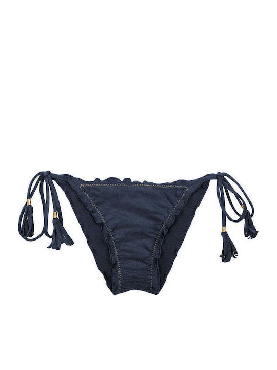 Bikini Brazil με Κορδονάκια Shark Frufru Navy