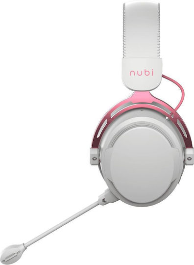 Nubi NH1 Over Ear Gaming Headset με σύνδεση USB Ροζ