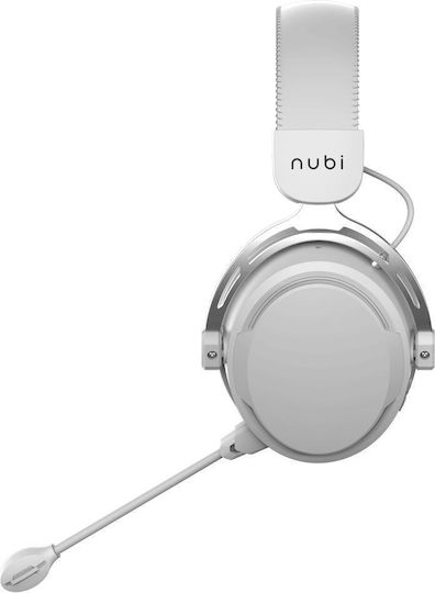 Nubi NH1 Pro Безжични Надушници Гейминг Слушалки с Bluetooth и USB Свързаност Бели за PC