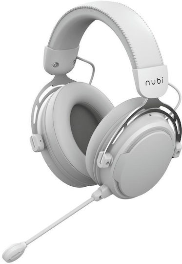 Nubi NH1 Pro Безжични Надушници Гейминг Слушалки с Bluetooth и USB Свързаност Бели за PC