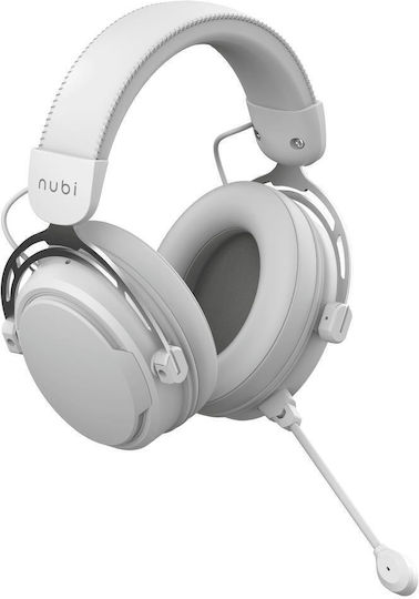 Nubi NH1 Pro Безжични Надушници Гейминг Слушалки с Bluetooth и USB Свързаност Бели за PC