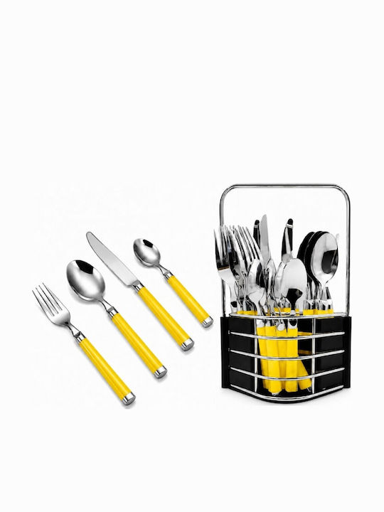 Galifas Yellow Cutlery Set 24 Pieces