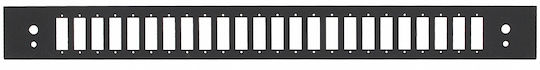 Delta Patch Panel για Rack 1U 24 Θυρών Μαύρο