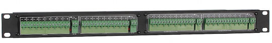 Delta Patch Panel για Rack 1U 19" Μαύρο
