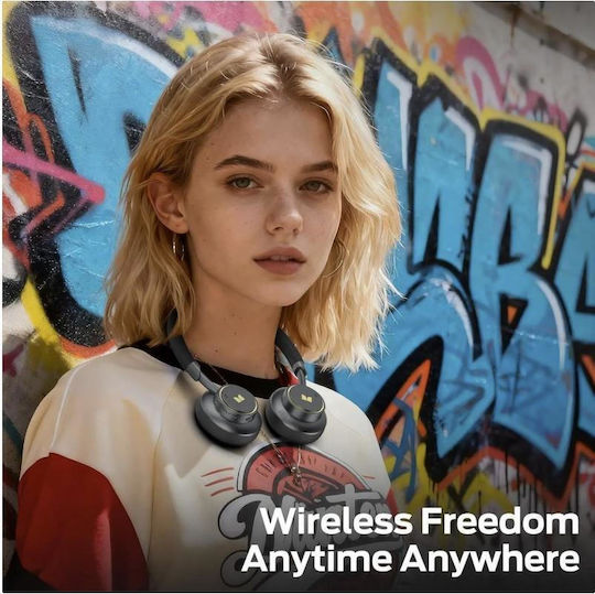 Monster N-Tune mini 02 Ασύρματα Bluetooth On Ear Ακουστικά με 50 ώρες Λειτουργίας Μαύρα