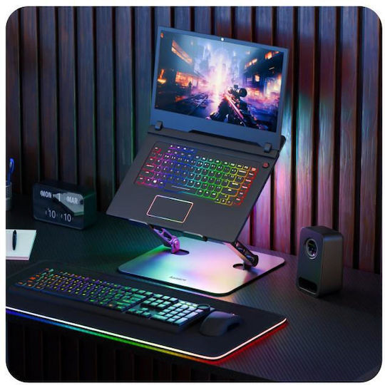 Huzaro Hold 4.0 RGB Cooling Pad για Laptop με 1 Ανεμιστήρα Ασημί