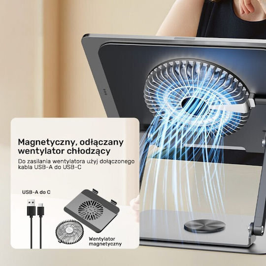 Unitek Cooling Pad για Laptop έως 17.3" Ασημί OT1098AGY01