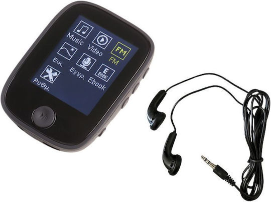 Osio SRM-8080Β MP3 Player (8GB) with TFT Screen 1.8" Black