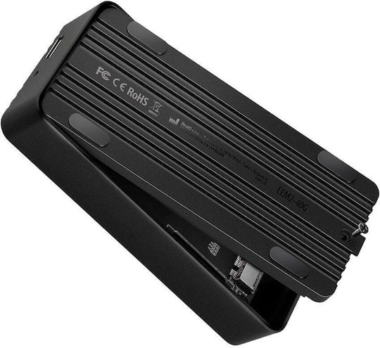 Axagon External Ssd Enclosure Eem2-40g Armored Usb4 M.2 Nvme Black 104x50x20mm