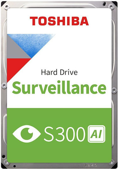 Toshiba S300 AI 8TB HDD Σκληρός Δίσκος 3.5" SATA III 7200rpm με 512MB Cache για Καταγραφικό MG10ADA800E-V