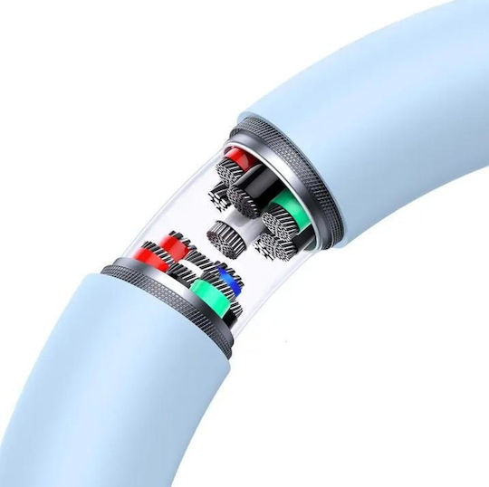 Pudding Cablu De Date Încărcare Rapidă Smartphone Usb Type-c La Usb Type-c 100w 1.5m Albastru