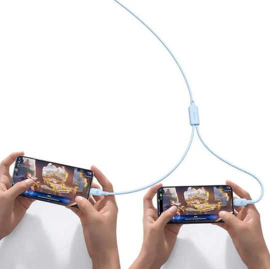 Pudding Cablu De Date Încărcare Rapidă Smartphone Usb Type-c La Usb Type-c 100w 1.5m Albastru