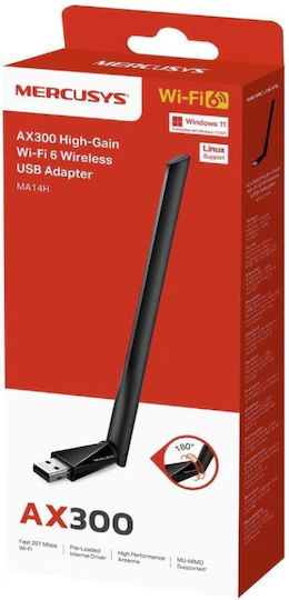 Mercusys Ma14h USB Netzwerkadapter mit Drahtloser Wi-Fi Verbindung 287Mbps