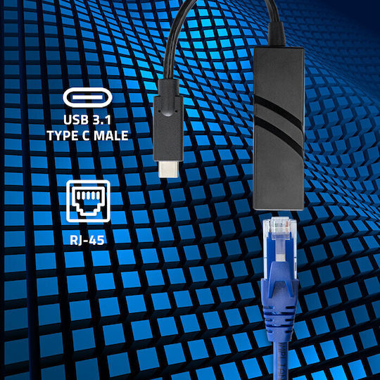 Qoltec 50378 Adaptor Rețea USB-C cu Conexiune Cablată Ethernet