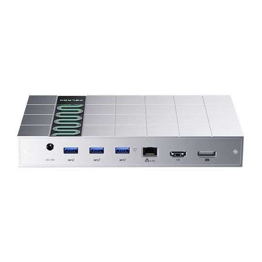 Peladn G2E Thunderbolt 5 Докинг Станция с HDMI/DisplayPort 4K PD Ethernet и Свързване на 2 Монитора Сребриста